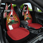 Custom Kenya Football Car Seat Cover Maasai Shield Coat Of Arms Style