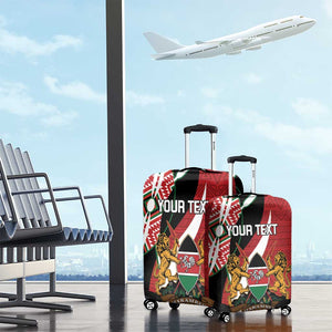 Custom Kenya Football Luggage Cover Maasai Shield Coat Of Arms Style