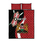 Custom Kenya Football Quilt Bed Set Maasai Shield Coat Of Arms Style