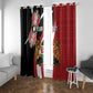 Custom Kenya Football Window Curtain Maasai Shield Coat Of Arms Style
