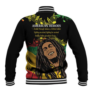 Afro Legend Bob Buffalo Soldier Baseball Jacket American Heroes Reggae Style LT14