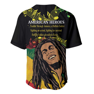 Afro Legend Bob Buffalo Soldier Baseball Jersey American Heroes Reggae Style