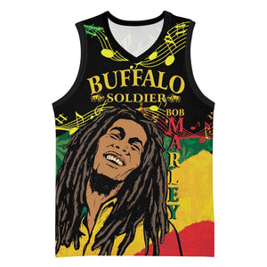 Afro Legend Bob Buffalo Soldier Basketball Jersey American Heroes Reggae Style LT14