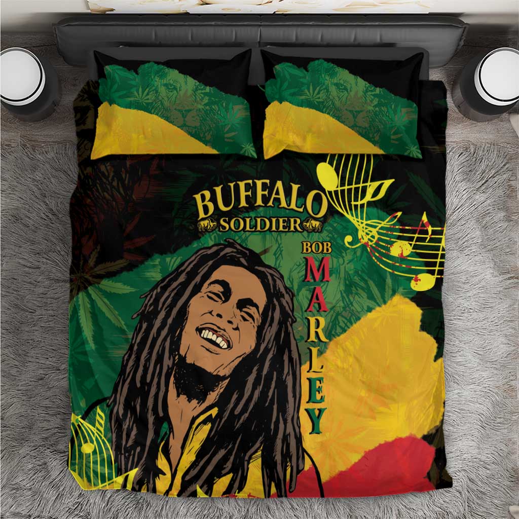 Afro Legend Bob Buffalo Soldier Bedding Set American Heroes Reggae Style