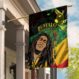 Afro Legend Bob Buffalo Soldier Garden Flag American Heroes Reggae Style