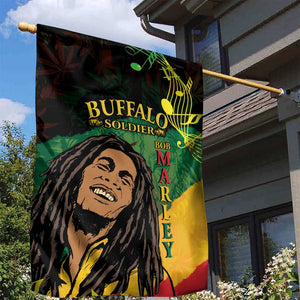 Afro Legend Bob Buffalo Soldier Garden Flag American Heroes Reggae Style