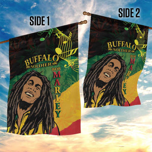 Afro Legend Bob Buffalo Soldier Garden Flag American Heroes Reggae Style