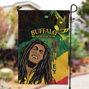 Afro Legend Bob Buffalo Soldier Garden Flag American Heroes Reggae Style