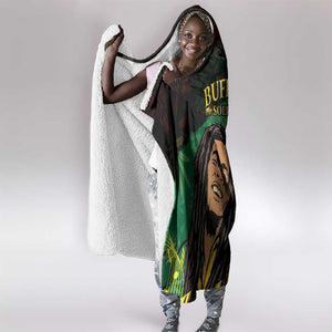 Afro Legend Bob Buffalo Soldier Hooded Blanket American Heroes Reggae Style