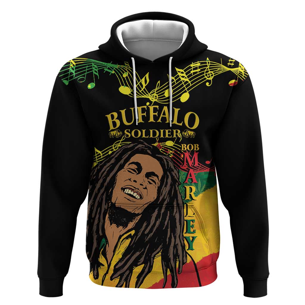 Afro Legend Bob Buffalo Soldier Hoodie American Heroes Reggae Style