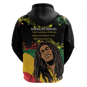 Afro Legend Bob Buffalo Soldier Hoodie American Heroes Reggae Style