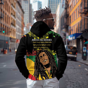 Afro Legend Bob Buffalo Soldier Hoodie American Heroes Reggae Style