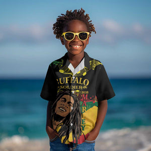 Afro Legend Bob Buffalo Soldier Kid Hawaiian Shirt American Heroes Reggae Style