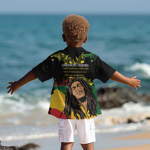 Afro Legend Bob Buffalo Soldier Kid Hawaiian Shirt American Heroes Reggae Style