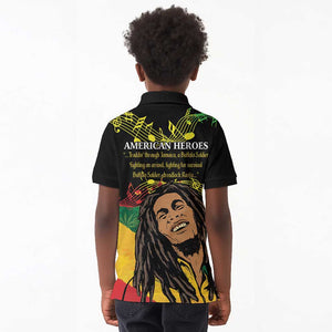 Afro Legend Bob Buffalo Soldier Kid Polo Shirt American Heroes Reggae Style