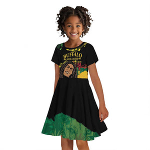 Afro Legend Bob Buffalo Soldier Kid Short Sleeve Dress American Heroes Reggae Style