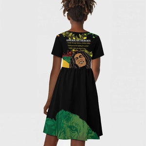 Afro Legend Bob Buffalo Soldier Kid Short Sleeve Dress American Heroes Reggae Style