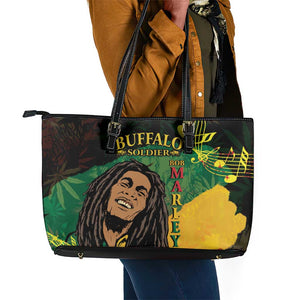 Afro Legend Bob Buffalo Soldier Leather Tote Bag American Heroes Reggae Style