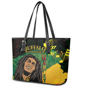 Afro Legend Bob Buffalo Soldier Leather Tote Bag American Heroes Reggae Style