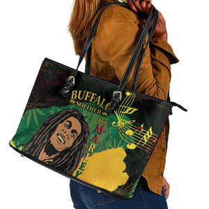 Afro Legend Bob Buffalo Soldier Leather Tote Bag American Heroes Reggae Style