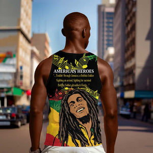 Afro Legend Bob Buffalo Soldier Men Tank Top American Heroes Reggae Style