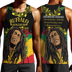 Afro Legend Bob Buffalo Soldier Men Tank Top American Heroes Reggae Style