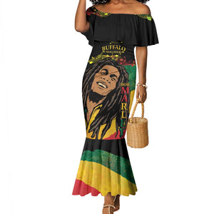 Afro Legend Bob Buffalo Soldier Mermaid Dress American Heroes Reggae Style