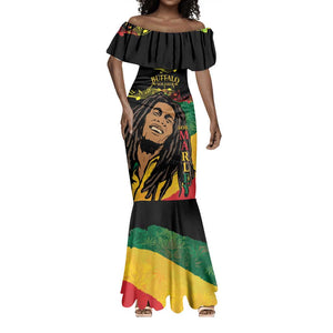 Afro Legend Bob Buffalo Soldier Mermaid Dress American Heroes Reggae Style