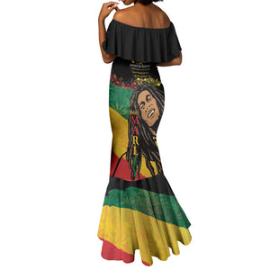 Afro Legend Bob Buffalo Soldier Mermaid Dress American Heroes Reggae Style