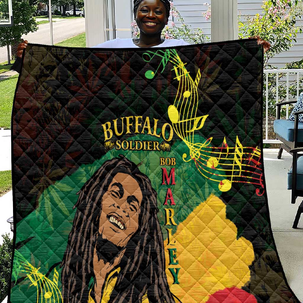 Afro Legend Bob Buffalo Soldier Quilt American Heroes Reggae Style