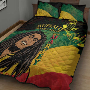 Afro Legend Bob Buffalo Soldier Quilt Bed Set American Heroes Reggae Style