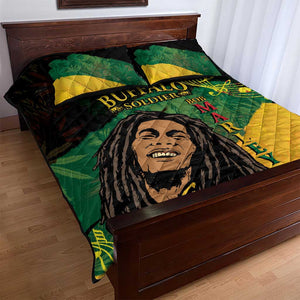 Afro Legend Bob Buffalo Soldier Quilt Bed Set American Heroes Reggae Style