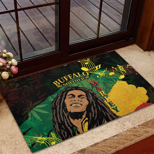 Afro Legend Bob Buffalo Soldier Rubber Doormat American Heroes Reggae Style