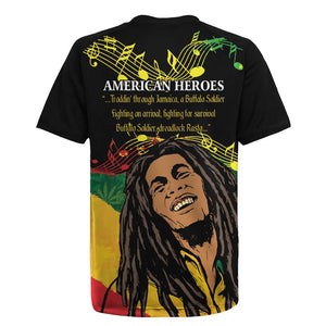 Afro Legend Bob Buffalo Soldier Rugby Jersey American Heroes Reggae Style