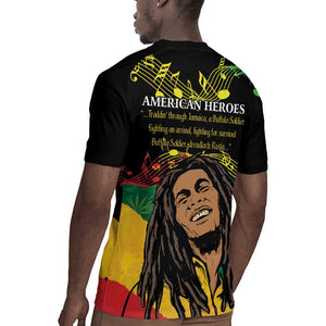 Afro Legend Bob Buffalo Soldier Rugby Jersey American Heroes Reggae Style