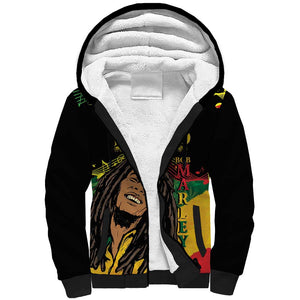 Afro Legend Bob Buffalo Soldier Sherpa Hoodie American Heroes Reggae Style