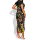 Afro Legend Bob Buffalo Soldier Short Sleeve Bodycon Dress American Heroes Reggae Style LT14