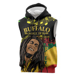 Afro Legend Bob Buffalo Soldier Sleeveless Hoodie American Heroes Reggae Style - African Pride