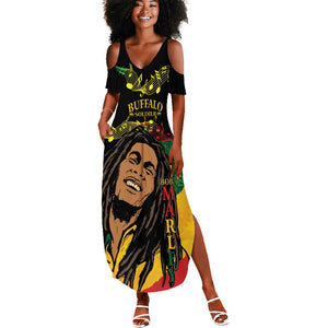 Afro Legend Bob Buffalo Soldier Summer Maxi Dress American Heroes Reggae Style