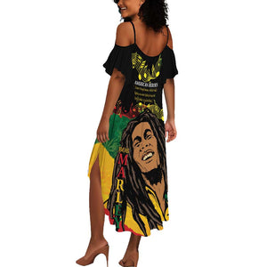 Afro Legend Bob Buffalo Soldier Summer Maxi Dress American Heroes Reggae Style