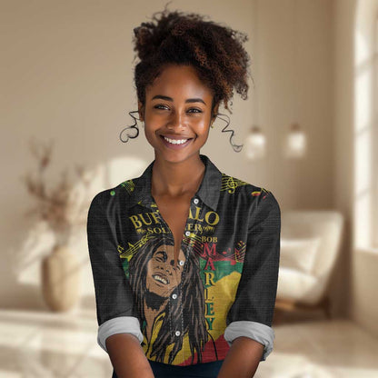 Afro Legend Bob Buffalo Soldier Women Casual Shirt American Heroes Reggae Style LT14