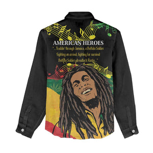 Afro Legend Bob Buffalo Soldier Women Casual Shirt American Heroes Reggae Style