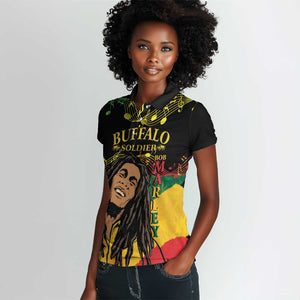 Afro Legend Bob Buffalo Soldier Women Polo Shirt American Heroes Reggae Style