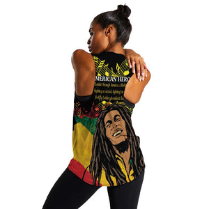 Afro Legend Bob Buffalo Soldier Women Racerback Tank American Heroes Reggae Style