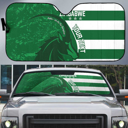 Zimbabwe Rugby Custom Auto Sun Shade Sables 3rd Champions Proud