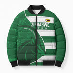 Zimbabwe Rugby Custom Bomber Puffer Jacket Sables 3rd Champions Proud