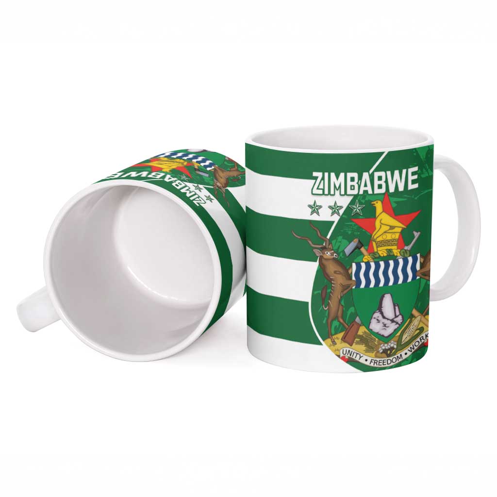 Zimbabwe Rugby Custom Ceramic Mug Sables 3rd Champions Proud