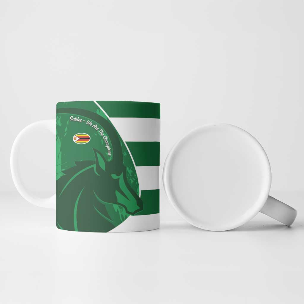 Zimbabwe Rugby Custom Ceramic Mug Sables 3rd Champions Proud