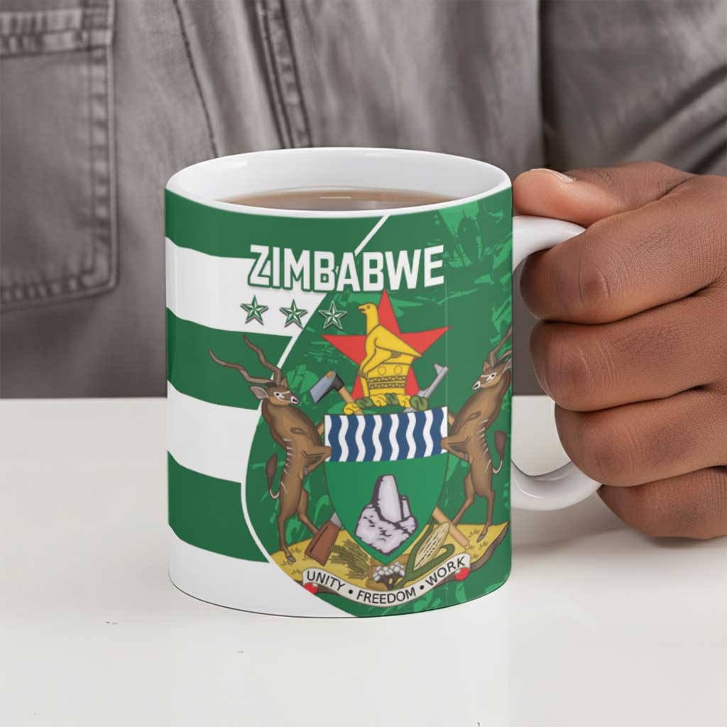 Zimbabwe Rugby Custom Ceramic Mug Sables 3rd Champions Proud