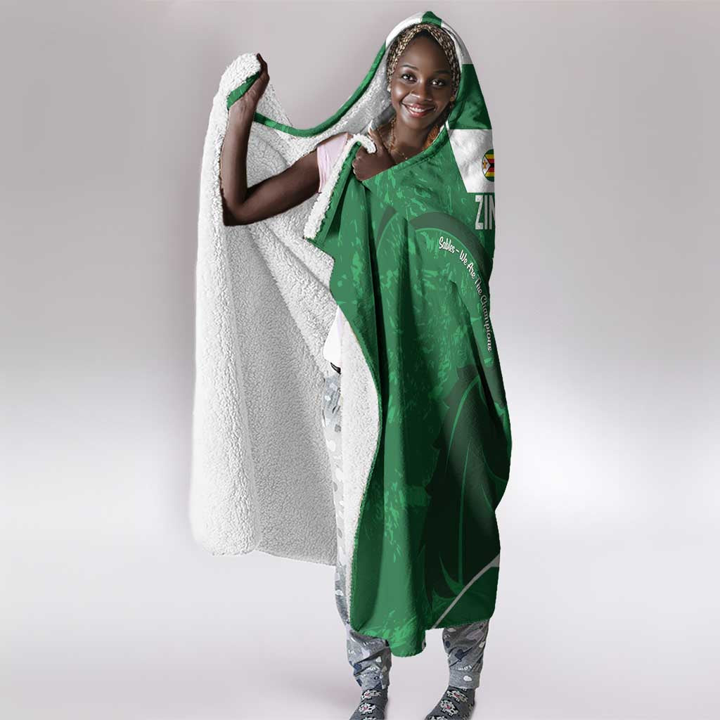 Zimbabwe Rugby Custom Hooded Blanket Sables 3rd Champions Proud - African Pride